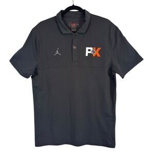 Nike Jordan PK Phil Knight Logo Polo‎ Shirt Black Men's L Jumpman Basketball